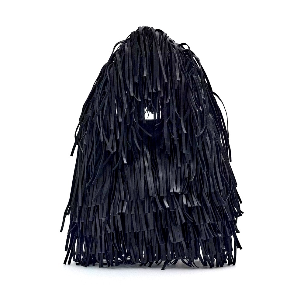 Zara Fringed Leather Bucket Bag NWT